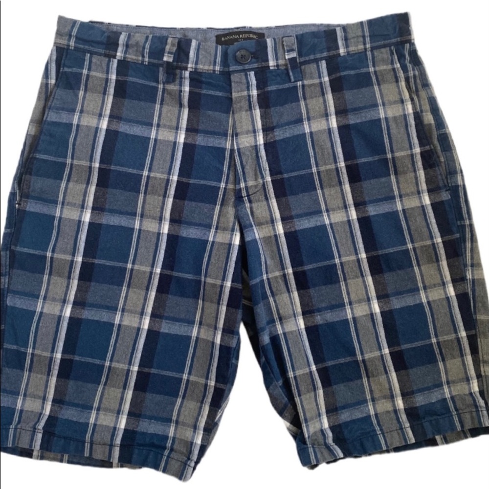 2 for $30/BR blue plaid shorts